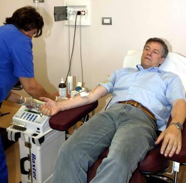 Una donazione di sangue 