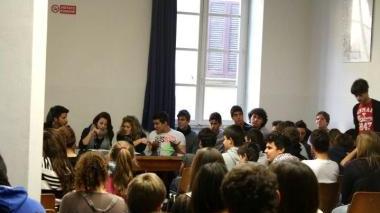 Un momento dell’autogestione di questi giorni