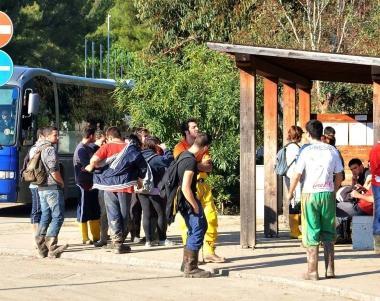 Un gruppo di volontari in azione a Campo