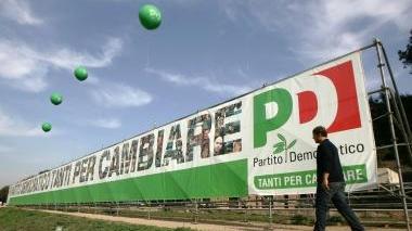 Un maxi manifesto del Partito democratico