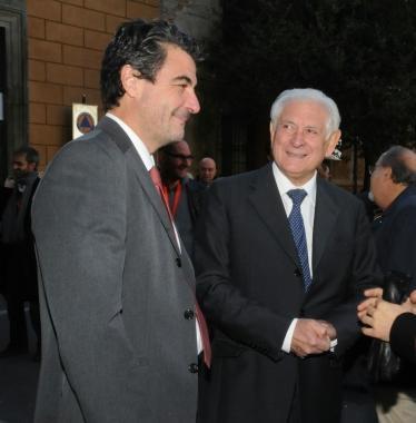 Da sinistra il presidente della provincia Stefano Baccelli e il sindaco Mauro Favilla