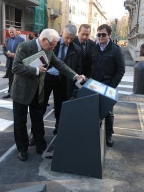 La nuova isola ecologica a scomparsa nel centro città