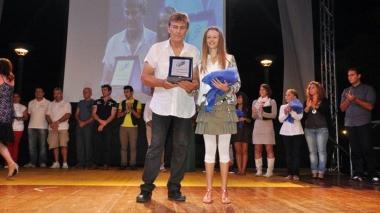 Il presidente uscente Lido Franconi durante una premiazione