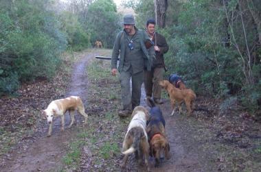 <b>CACCIATORI. </b>Con i loro cani (foto darchivio)     