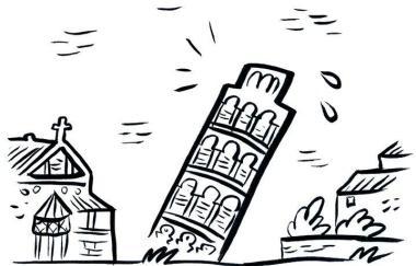 Il logo del progetto Diari pisani disegnato da Tuono Pettinato 