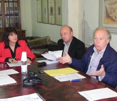 Un momento della conferenza stampa  