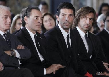 Gigi Buffon al Quirinale insieme alla Nazionale  