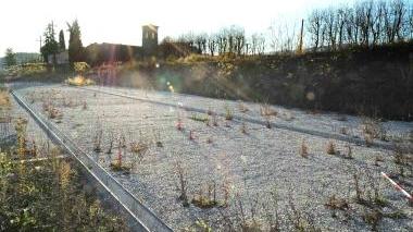 Le erbacce crescono sul cantiere del parcheggio di Valdibrana