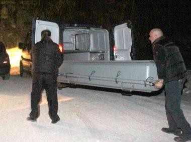 Larrivo della salma in obitorio 