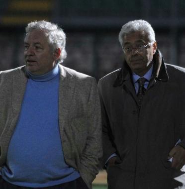 <b>BRACCIO DESTRO</b> Tonino Ranucci con Piero Camilli allo stadio 