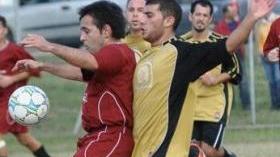 Il Cral Solvay durante un match di campionato Uisp