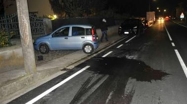 Il luogo dellincidente lungo la Valdinievole a Galleno  