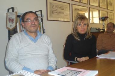 Giannotti e Quaglierini; a destra una seduta di consiglio 