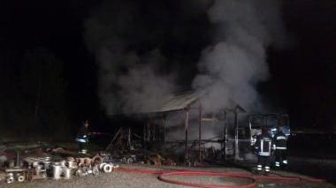 Il deposito andato a fuoco