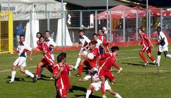 Mischia in campo da parte del Pelli Santacroce durante la partita di domenica scorsa in campionato  