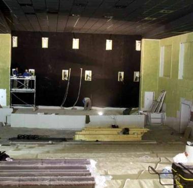 <b>SALA HI-TECH. </b>Una delle sette sale in costruzione  