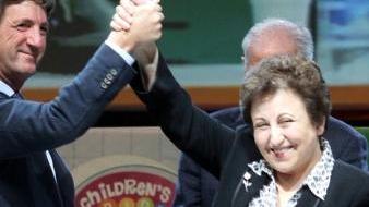 Il sindaco Angelo Zubbani e il Nobel Shirin Ebadi
