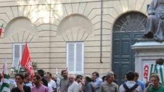 Lavoratori nel cortile di Palazzo Ducale