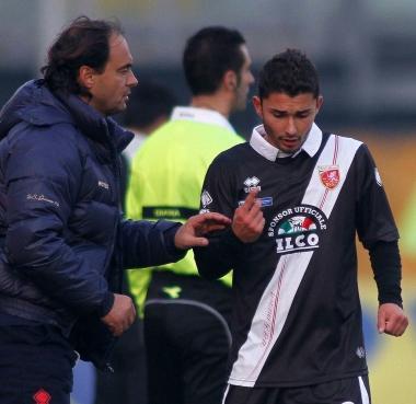 <b>COLLOQUIO.</b> Giannini parla con Mancini 