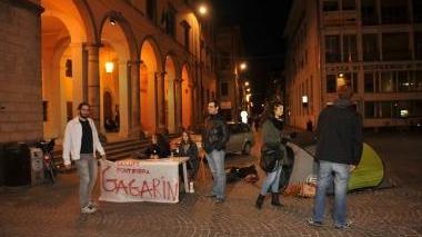La manifestazione di protesta degli studenti universitari e degli istituti superiori