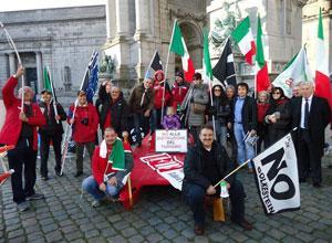 Balneari, la carovana dei camper a Bruxelles