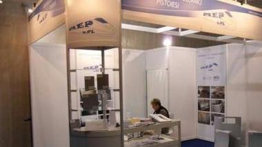 Lo stand della Mep srl alla Fiera di Colonia