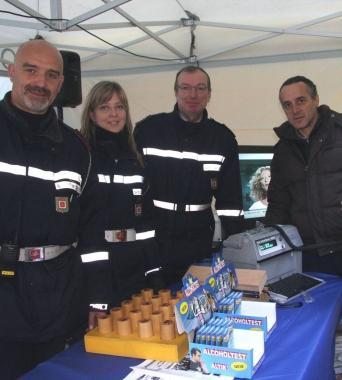 Lo stand della Polizia municipale 