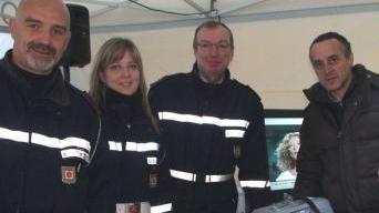 Lo stand della Polizia municipale