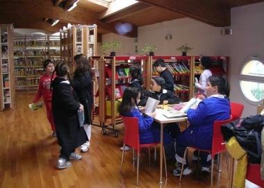 Una sala di lettura  