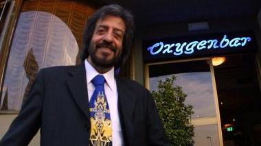 Arcangelo Li Calzi quando inaugurò nel 2002 l’Oxygen bar in via Galvani
