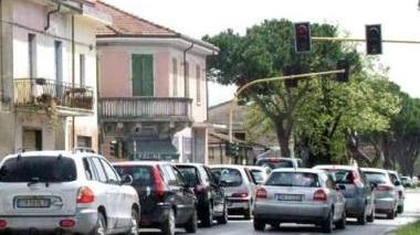 Uno scorcio dell’Aurelia a Nazzano