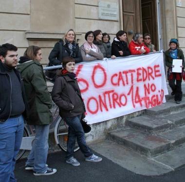 Una manifestazione dei precari 