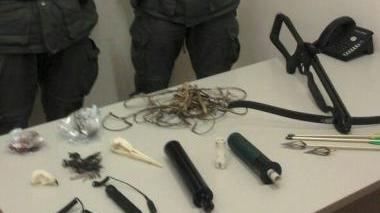 Il materiale sequestrato nell’abitazione di Treppio