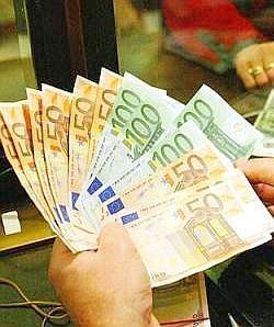 La cassa di una banca 