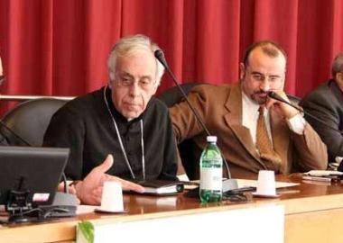 A sinistra monsignor Giovanni Santucci   