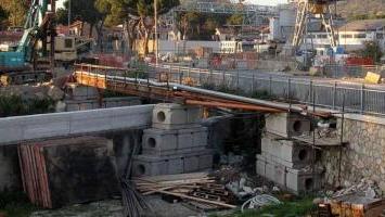 I lavori al ponte sull’Aurelia a Nazzano