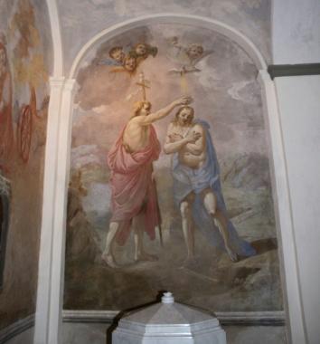 Il battesimo di Ges&ugrave; nella cappella 
