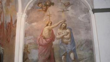 Il battesimo di Gesù nella cappella