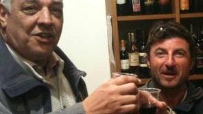 <b>BRINDISI.</b> Simone Gesi con Ettore Chirici presidente del comitato 4236 Miglia