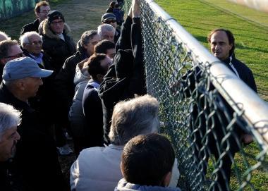 <b>AL CAMPINO.</b> Giannini e i tifosi 