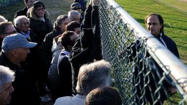 <b>AL CAMPINO.</b> Giannini e i tifosi