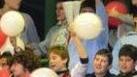 Tifosi biancorossi al palasport