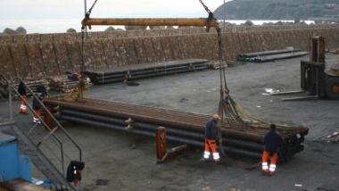 Maxi carico al porto di tubi Tenaris