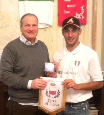 Bosi, campione di baseball, ricevuto a Palazzo Orsetti