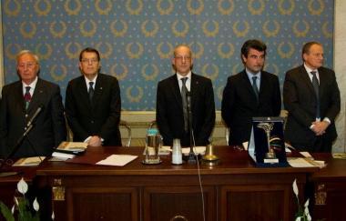 Il tavolo della presidenza del Panathlon 