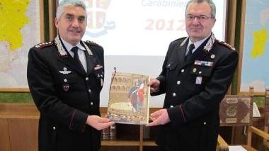 Il comandante Saverio Nuzzi in alto col colonnello Francesco Zati Sotto col prefetto Domenico Mannino