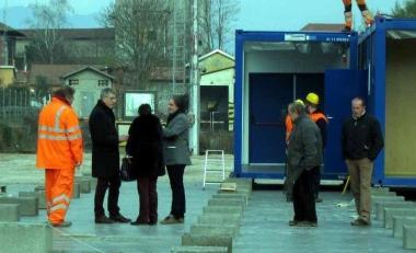 I moduli che ospiteranno le elementari nella zona della ex stazione 