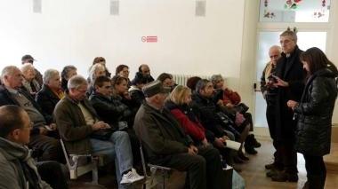 Gli sfollati a colloquio con il sindaco Simoncini
