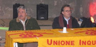 Allocca e Cremaschi nella caserma occupata in via Adriana 